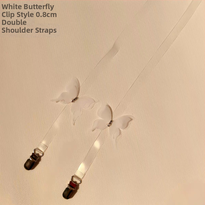 Neredzamās krūštura siksnas — caurspīdīgas, bow tie stila elementi, diamantu akcenti; Nailons; Yongwei; Izlaidums: Ziemas 2025