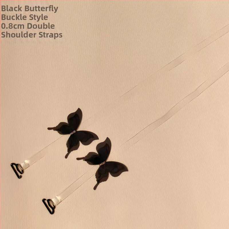 Neredzamās krūštura siksnas — caurspīdīgas, bow tie stila elementi, diamantu akcenti; Nailons; Yongwei; Izlaidums: Ziemas 2025