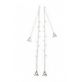 Plecu siksna apģērbam ar neizskatāmiem kristāliem un metāla pērlēm • Materiāls: titāna tērauds • Stils kods: 22105853830 • Izlaidums: 2024. gada vasara • Virsma: gluda, draudzīga ādai