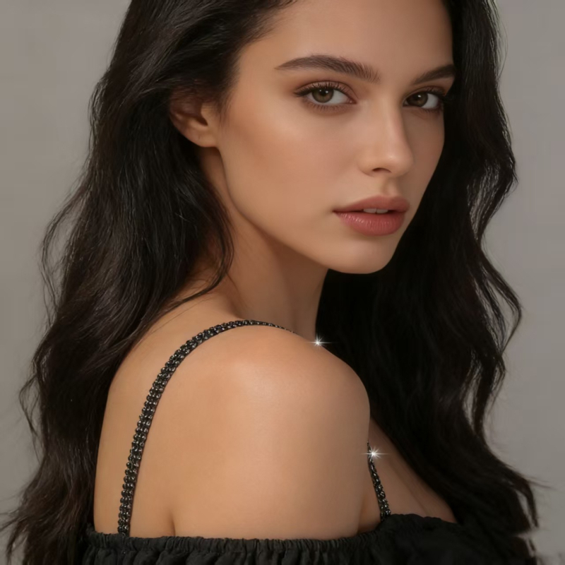 Kāzu krūštura siksna ar trim rindām kristālu, regulējama, neredzama plecu siksna, neilons