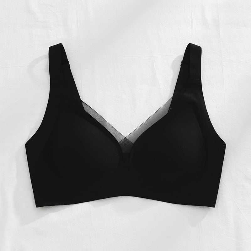 Bešivni gel grudnjak za žene, push-up, protiv opuštanja, tanke modelirane košarice, fiksne dvostruke naramenice