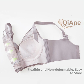 Qianyi Lingerie 9962 B puodeliai, pilnas kupolo formos puodeliai, Push-Up, ploni formuoti puodeliai, užpakalinė uždarymo su keturiais eilių sagos