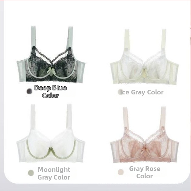 Nailoninė liemenėlė su nėriniu, itin plonas dizainas, 3/4 puodeliai, putų puodeliai, nugaros užsegimas su keturiomis kabliukų ir akių eilėmis (Nailonas; 3/4 puodeliai; putų puodeliai; nugaros užsegimas)