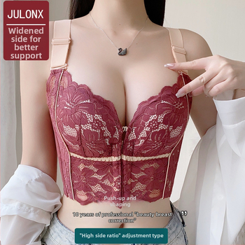 Moteriškos nailoninės liemenėlės, 5/8 taurė, formuojama taurė: plonas viršus, storesnis apačia, nuimamos dvigubos petnešos, priekinis užsegimas, reguliuojama atrama