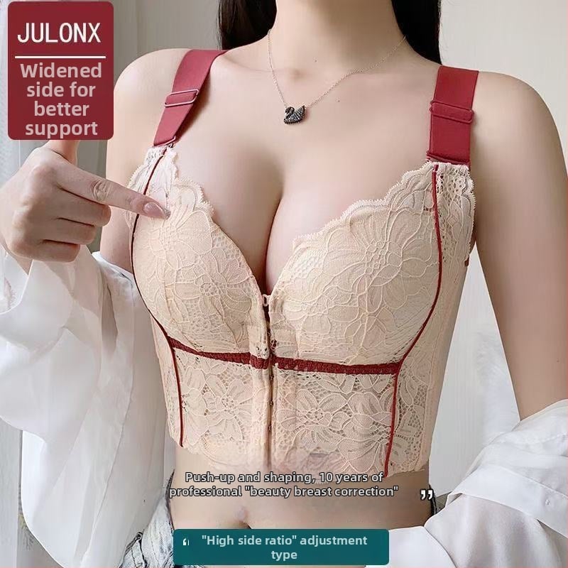 Moteriškos nailoninės liemenėlės, 5/8 taurė, formuojama taurė: plonas viršus, storesnis apačia, nuimamos dvigubos petnešos, priekinis užsegimas, reguliuojama atrama