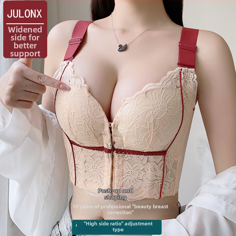 Moteriškos nailoninės liemenėlės, 5/8 taurė, formuojama taurė: plonas viršus, storesnis apačia, nuimamos dvigubos petnešos, priekinis užsegimas, reguliuojama atrama