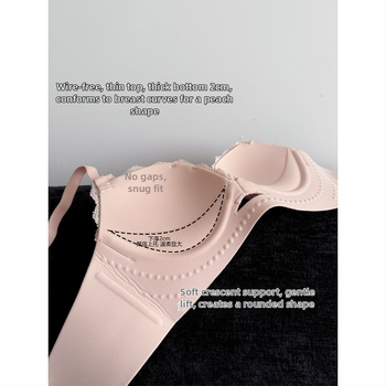 Aishiqi nailoninė nėrininė liemenėlė su 3/4 taurės, push-up, kryžminiai petnešėlės ir viršutine parama