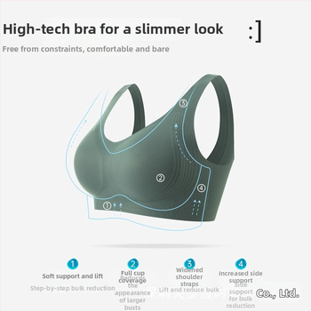 Be paminklų liemenėlė su minkšta atrama didelėms krūtims, želės juosta, ploni formuoti puodeliai, pilnas puodelis, nugarinėje trijų eilių užsegimas