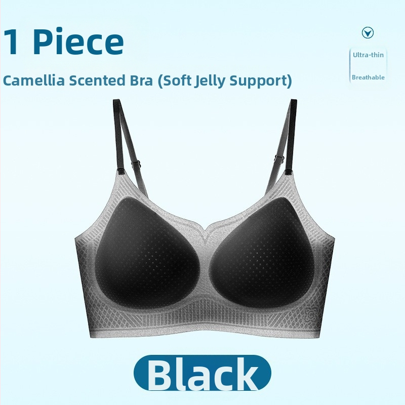 Bezdrôtová podprsenka v štýle vesty, Ice Silk/Nylon, 3/4 košíček, ultratenké tvarované košíky, pevné ramienka, priedušná