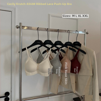 Cecily Krutch 8368 — dantelă cu fir, sutien cu cupă 3/4, cupe din burete, material Nylon, căptușeală Nylon, închidere spate cu patru rânduri de cârlige, bretele fixe