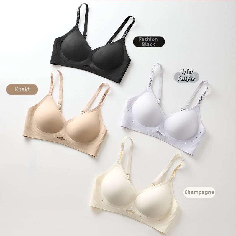 Σουτιέν χωρίς ραφές, ασύρματο με ζελέ λωρίδες για γυναίκες, ανύψωση και σύσφιξη στήθους, 3/4 κύπελλα, λεπτές διαμορφωμένες cups, σταθεροί διπλοί ιμάντες, πίσω κούμπωμα τεσσάρων σειρών