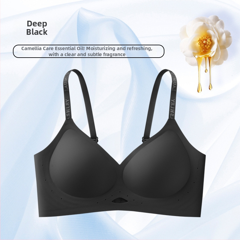 Σουτιέν χωρίς ραφές, ασύρματο με ζελέ λωρίδες για γυναίκες, ανύψωση και σύσφιξη στήθους, 3/4 κύπελλα, λεπτές διαμορφωμένες cups, σταθεροί διπλοί ιμάντες, πίσω κούμπωμα τεσσάρων σειρών