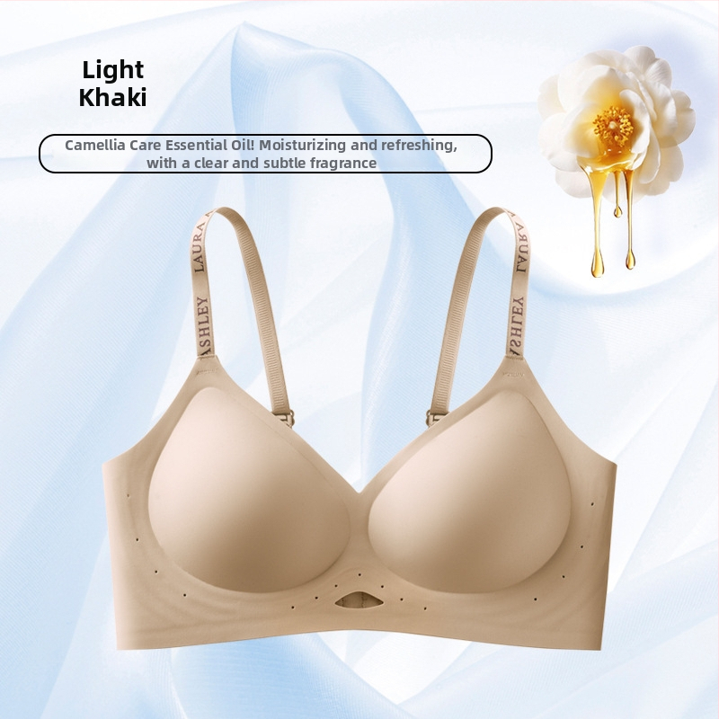 Σουτιέν χωρίς ραφές, ασύρματο με ζελέ λωρίδες για γυναίκες, ανύψωση και σύσφιξη στήθους, 3/4 κύπελλα, λεπτές διαμορφωμένες cups, σταθεροί διπλοί ιμάντες, πίσω κούμπωμα τεσσάρων σειρών