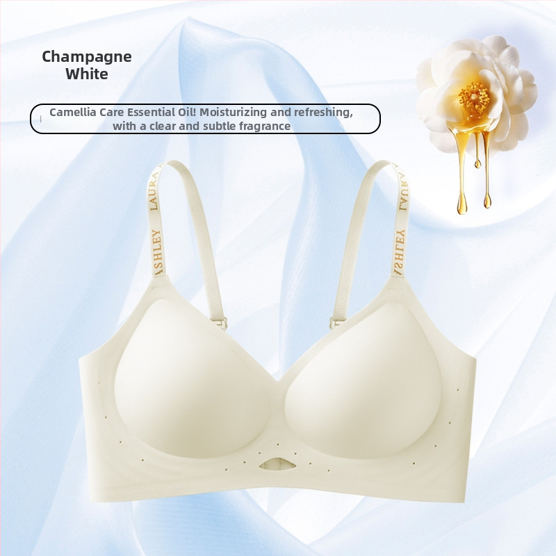 Σουτιέν χωρίς ραφές, ασύρματο με ζελέ λωρίδες για γυναίκες, ανύψωση και σύσφιξη στήθους, 3/4 κύπελλα, λεπτές διαμορφωμένες cups, σταθεροί διπλοί ιμάντες, πίσω κούμπωμα τεσσάρων σειρών