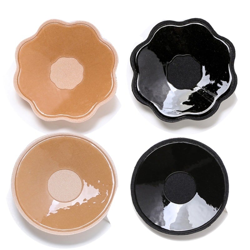 Silikonske bezšivne pločice za dojke za nuptijalnu haljinu, tanke, prozračne, nevidljive, oblik bradavice: šljiva cvijet, erotski stil