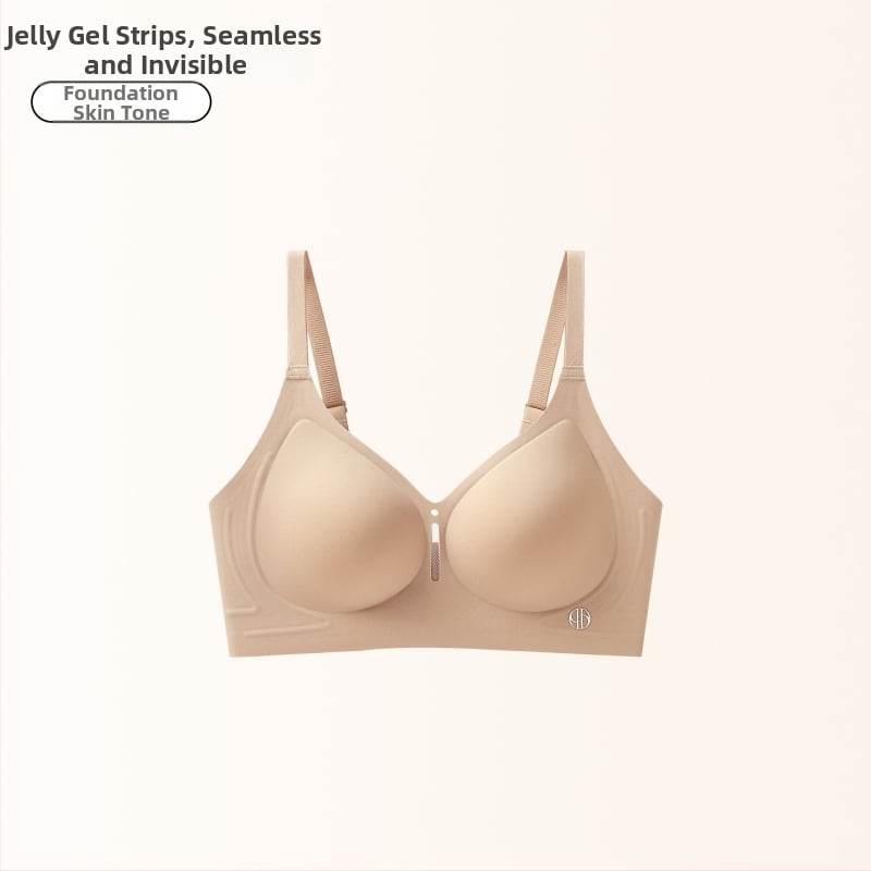 Sutien push-up cu cupă fixă, anti-sagging, fără cusături, respirabil, 3/4 cupă