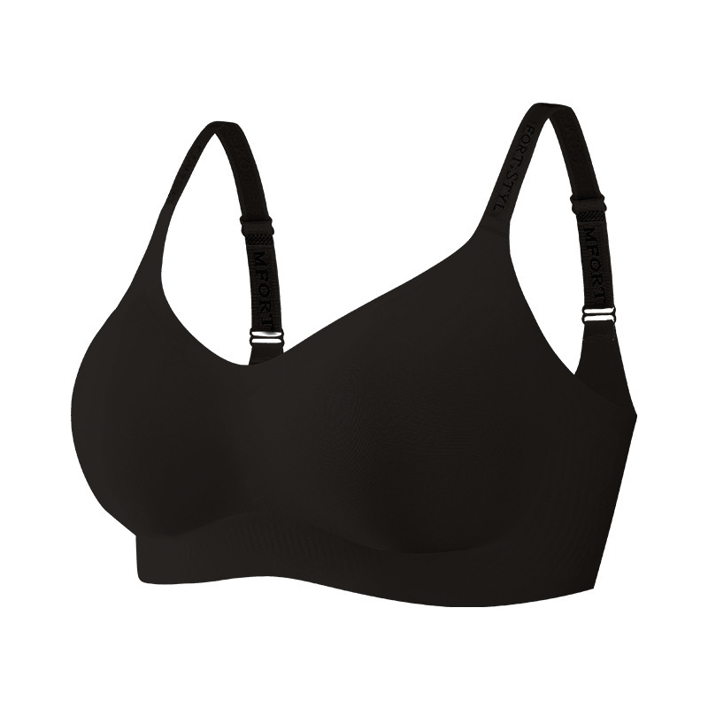 Push-up grudnjak za žene, bešivni, najlon tkanina, pune košarice, fiksirani remeni