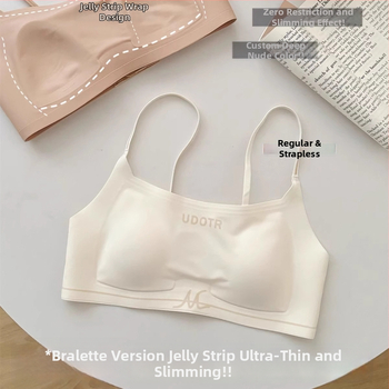 Bespravljeni 3.0 bandeau grudnjak za velike grudi, vizualno smanjenje, skupljanje i podizanje, anti-sagging, tanak ton kože