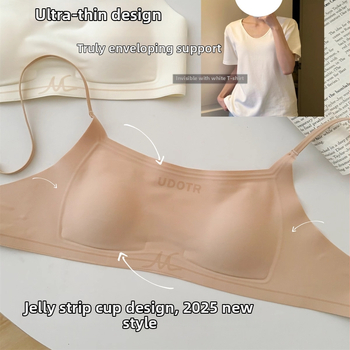 Bespravljeni 3.0 bandeau grudnjak za velike grudi, vizualno smanjenje, skupljanje i podizanje, anti-sagging, tanak ton kože