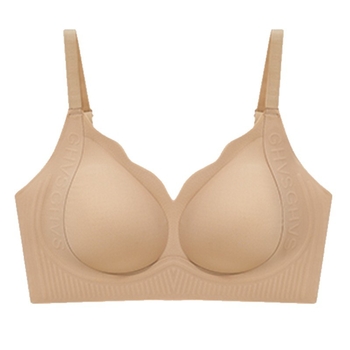 Sutien fără fir, subțire, pentru femei cu sâni mici, cupă 3/4, nylon, cupe burete, bretele fixe cu două părți