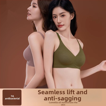 Sutien fără fir push-up pentru femei, cupe 3/4, din viscoză, căptușeală 70–80% elastan, închidere în spate cu trei rânduri de cârlige, bretele fixe, duble