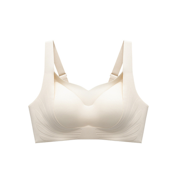 Sporta krūšturis bez stieples, bezšuvju, bezvadu; 3/4 krūšu forma; fiksētas dubultas plecu siksnas; krūšu forma: plāns augšējais, biezāks apakšējais; neilons