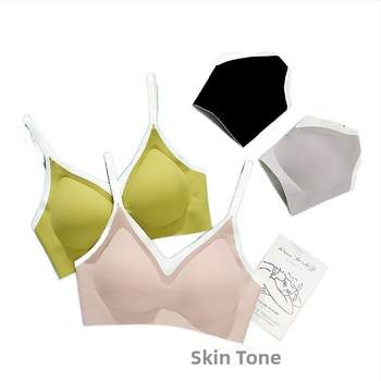 Bezvadu, bezšuvju krūšturis ar kontrastējošām siksniņām, 3/4 kausi, plānas formēšanas kausi, aizmugures triju rindu aizdare, neilona audums, elpojošs, pacel un veido muguru