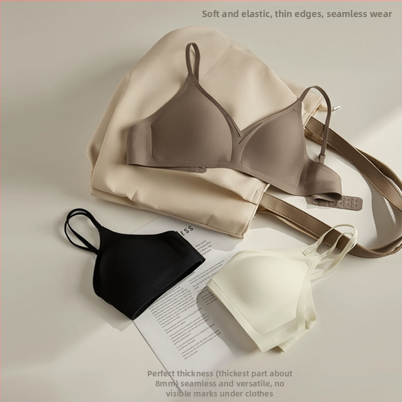 Σουτιέν χωρίς ραφές από νάιλον με στήριξη push-up, διαπνέον ύφασμα, λεπτές προμορφωμένες κάψες, σταθερές διπλές τιράντες, πίσω διπλές αγκράφες