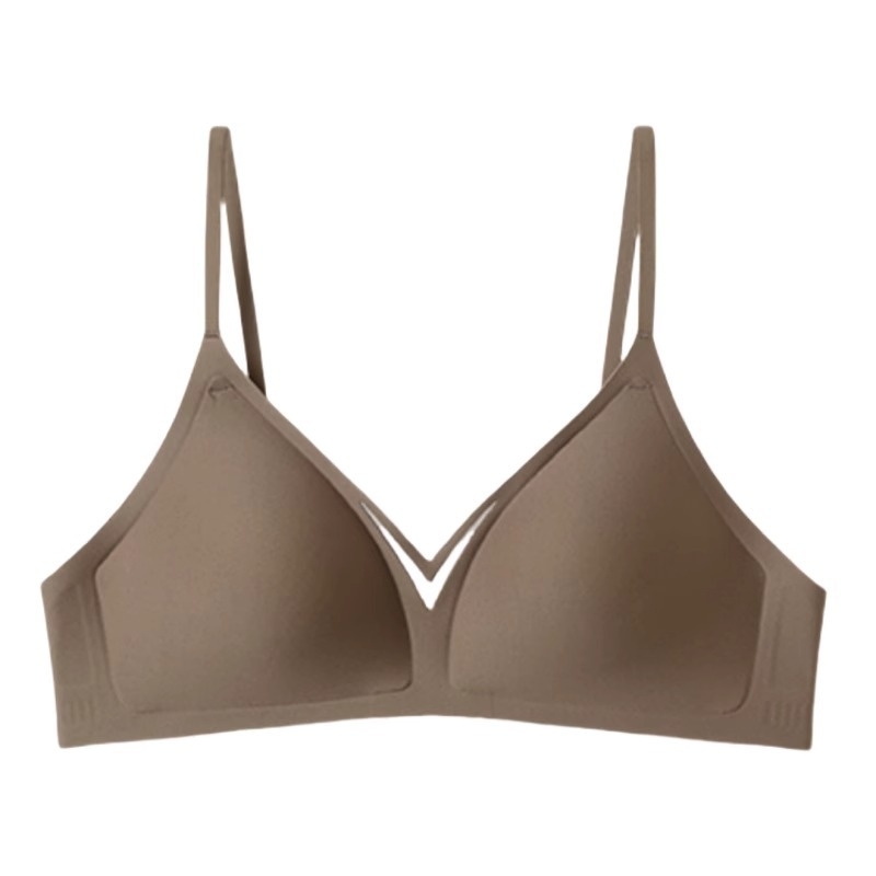 Σουτιέν χωρίς ραφές από νάιλον με στήριξη push-up, διαπνέον ύφασμα, λεπτές προμορφωμένες κάψες, σταθερές διπλές τιράντες, πίσω διπλές αγκράφες