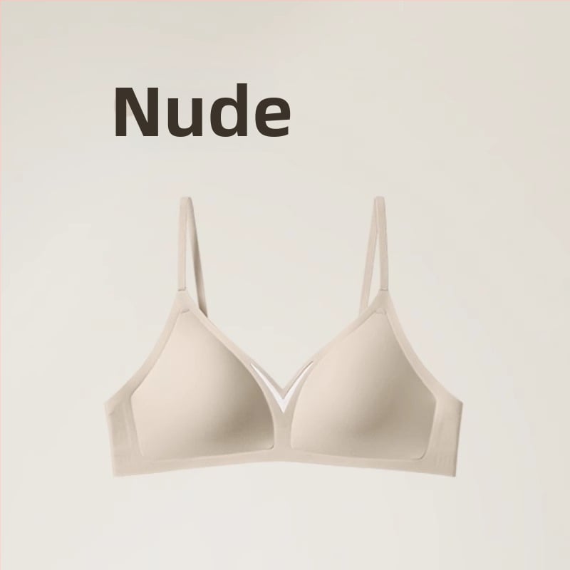 Σουτιέν χωρίς ραφές από νάιλον με στήριξη push-up, διαπνέον ύφασμα, λεπτές προμορφωμένες κάψες, σταθερές διπλές τιράντες, πίσω διπλές αγκράφες