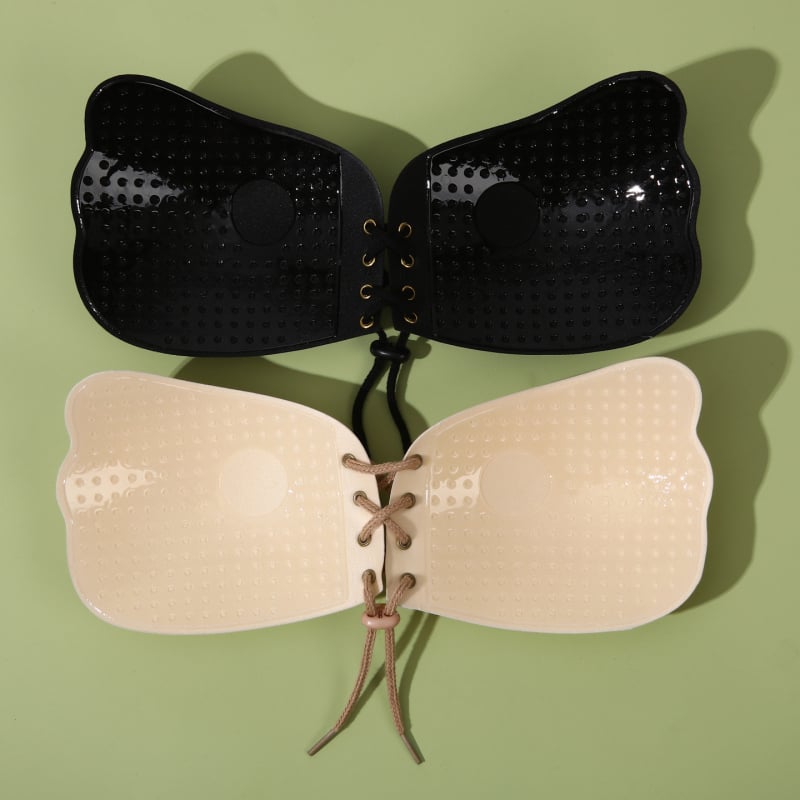 Безпрезрамков пуш-ъп невидим бюстгълтер с силиконова подплата, чашка 3/4, средна форма, лъскав дизайн