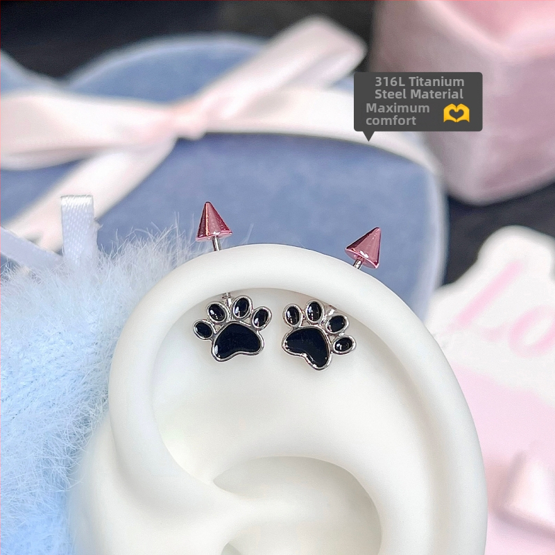 Ушни пирони от титиева стомана, геометрична форма, електроплатени, за деца, свеж и сладък стил