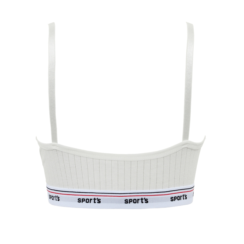 Σετ παιδικά σουτιέν από βαμβάκι με τοπ τύπου γιλέκο, 90-95% βαμβάκι, πλήρης cups, σταθερές διπλές τιράντες, αναπνέει και απορροφά τον ιδρώτα