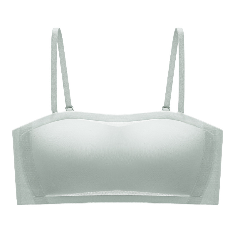 Bezrameni bandeau grudnjak za žene, tanak ljetni, nevidljiv, anti-klizanje, bezšavni, za male grudi, push-up