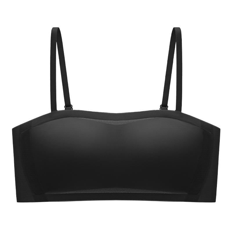 Bezrameni bandeau grudnjak za žene, tanak ljetni, nevidljiv, anti-klizanje, bezšavni, za male grudi, push-up