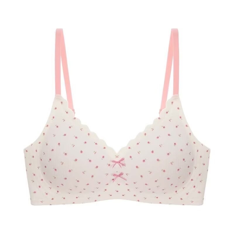 Σουτιέν χωρίς ραφές με φιόγκο σε πουά μοτίβο – νάιλον, 3/4 Κούπα, μορφοποιημένο Κύπελλο (λεπτό πάνω, παχύτερο κάτω), ανυψωτική στήριξη