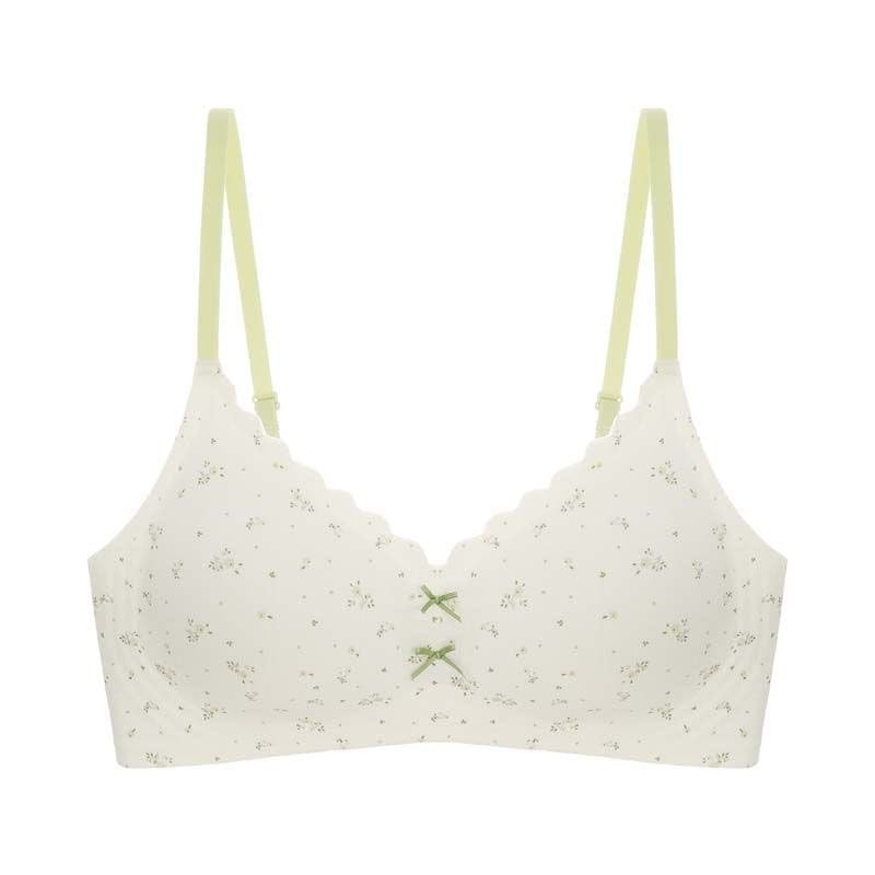 Σουτιέν χωρίς ραφές με φιόγκο σε πουά μοτίβο – νάιλον, 3/4 Κούπα, μορφοποιημένο Κύπελλο (λεπτό πάνω, παχύτερο κάτω), ανυψωτική στήριξη