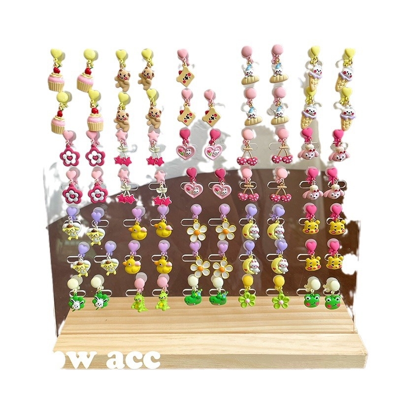 Laste kõrvaklipsid – tähtkujuline vorm, karikatuurstiil, sulam, printsesside sari