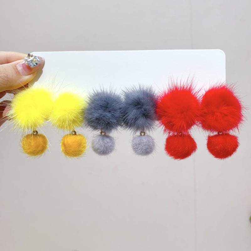 Χειροποίητη φουρκέτα μαλλιών από μαλλί για παιδιά – Σειρά Πριγκίπισσα, κλιπ για το αυτί, σχήμα μπαλίτσας