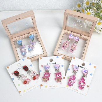 Laste kõrvaklipsud - käsitöö, plastikust/resiinist, sulamisse sisse pandud sulami ja kunstlike kividega, cartoon tegelased, printsessi seeria