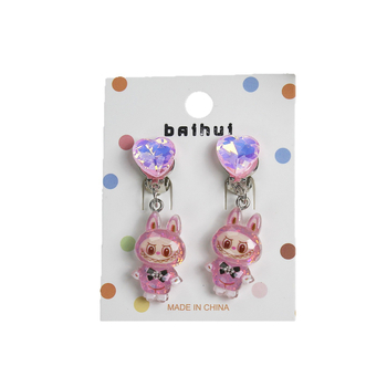 Laste kõrvaklipsud - käsitöö, plastikust/resiinist, sulamisse sisse pandud sulami ja kunstlike kividega, cartoon tegelased, printsessi seeria