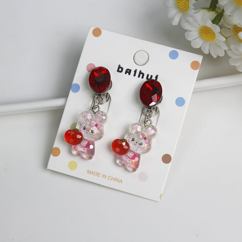 Laste kõrvaklipsud - käsitöö, plastikust/resiinist, sulamisse sisse pandud sulami ja kunstlike kividega, cartoon tegelased, printsessi seeria