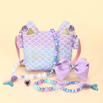 Σετ αξεσουάρ μαλλιών – σειρά Πριγκίπισσα, γεωμετρικά σχήματα, χειροποίητο ύφασμα, για παιδιά 3–10 ετών.