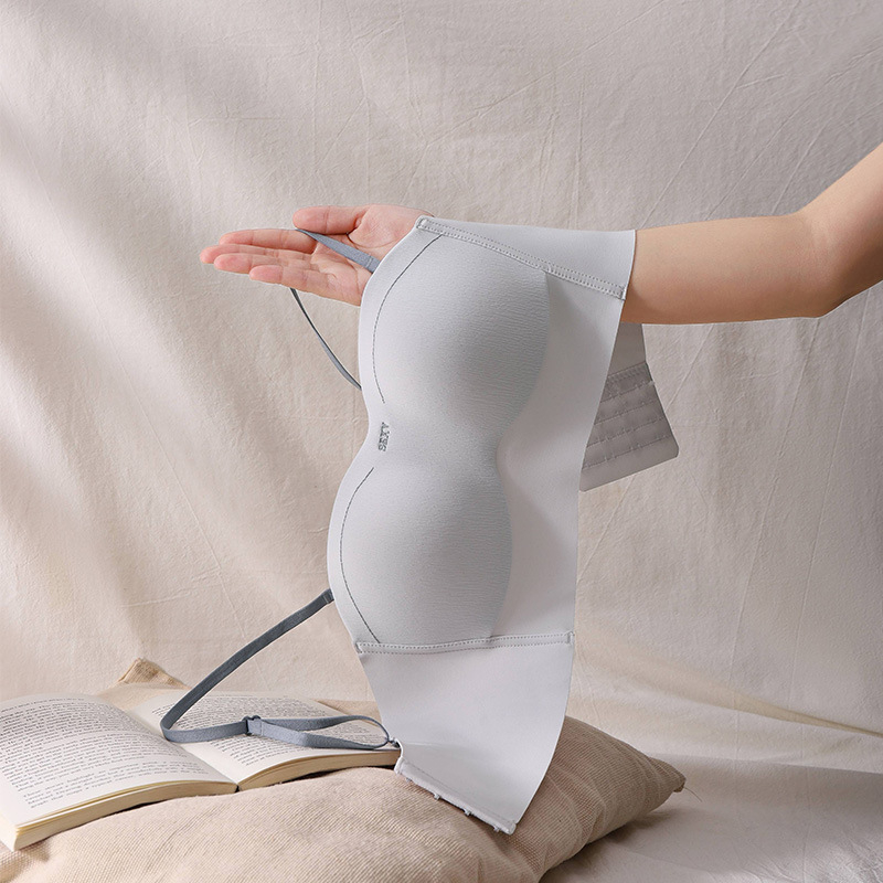 Be liemenėlės be peties, 3/4 puodelio, ploni formuoti puodeliai, nuimami dvigubi pečių dirželiai, nugaros užtrauktukas su keturiais eilučių