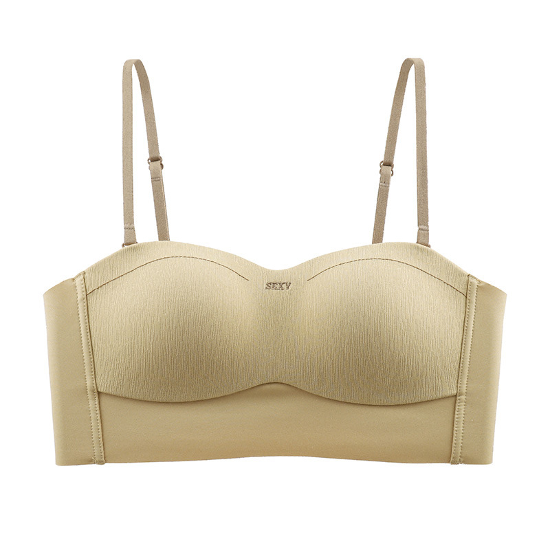 Be liemenėlės be peties, 3/4 puodelio, ploni formuoti puodeliai, nuimami dvigubi pečių dirželiai, nugaros užtrauktukas su keturiais eilučių