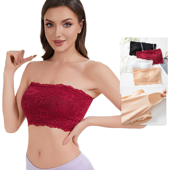 Wrap grudnjak/bandeau s čipkom, najlon; Broj proizvoda 8838; Funkcija: wrap grudnjak, duboki leđa