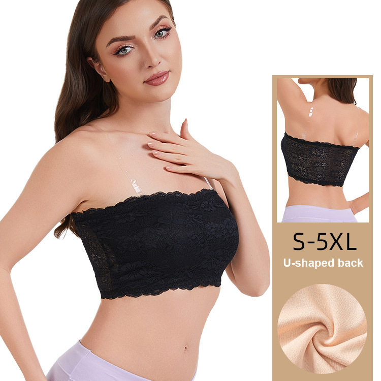 Wrap grudnjak/bandeau s čipkom, najlon; Broj proizvoda 8838; Funkcija: wrap grudnjak, duboki leđa