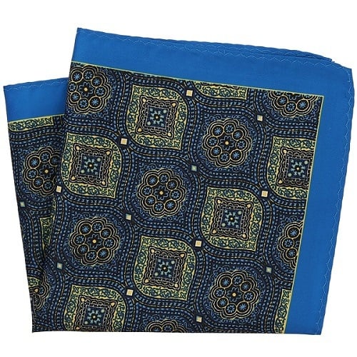 Πετσέτα τσέπης για άνδρες – φλοράλ σχέδιο, πολυεστερική ίνα, βραδινό ντύσιμο, εκτύπωση