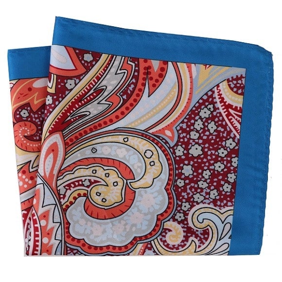 Πετσέτα τσέπης για άνδρες – φλοράλ σχέδιο, πολυεστερική ίνα, βραδινό ντύσιμο, εκτύπωση