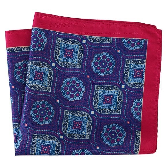 Πετσέτα τσέπης για άνδρες – φλοράλ σχέδιο, πολυεστερική ίνα, βραδινό ντύσιμο, εκτύπωση